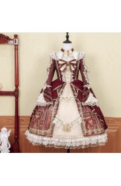 Wheat Field Baroque Palace Open Front One Piece(Pre-Made/Full Payment Without Shipping)